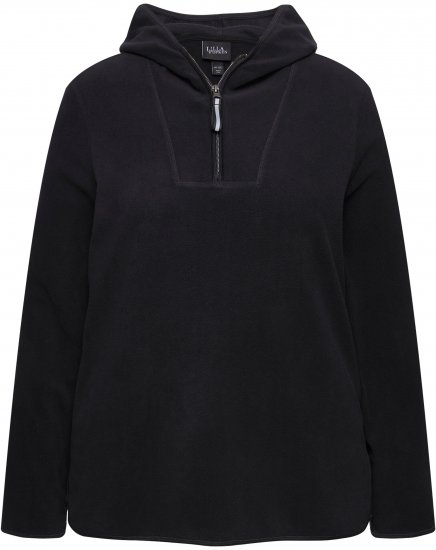 Ulla Popken Fleece Sweatshirt Hoodie Black - Суичъри & cуичъри с качулка - 
