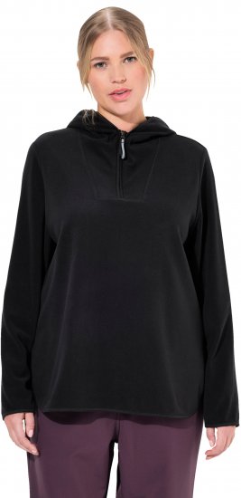 Ulla Popken Fleece Sweatshirt Hoodie Black - Суичъри & cуичъри с качулка - 