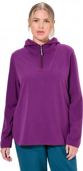 Ulla Popken Fleece Sweatshirt Hoodie Aubergine - Суичъри & cуичъри с качулка - 