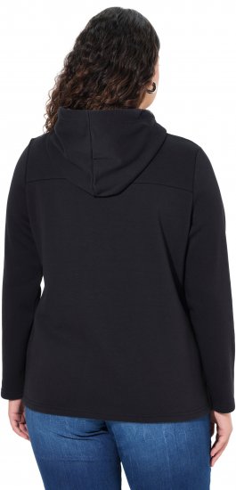 Ulla Popken TRUE Lettering Hoodie Black - Суичъри & cуичъри с качулка - 