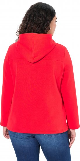 Ulla Popken TRUE Lettering Hoodie Neon Red - Суичъри & cуичъри с качулка - 