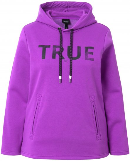 Ulla Popken TRUE Lettering Hoodie Neon Red - Суичъри & cуичъри с качулка - 