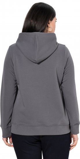 Ulla Popken Relaxed Fit Long Sleeve Hoodie Graphite Grey - Суичъри & cуичъри с качулка - 