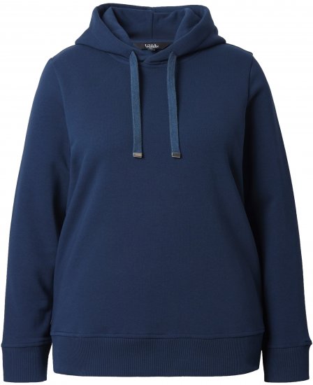 Ulla Popken Relaxed Fit Long Sleeve Hoodie Navy - Суичъри & cуичъри с качулка - 