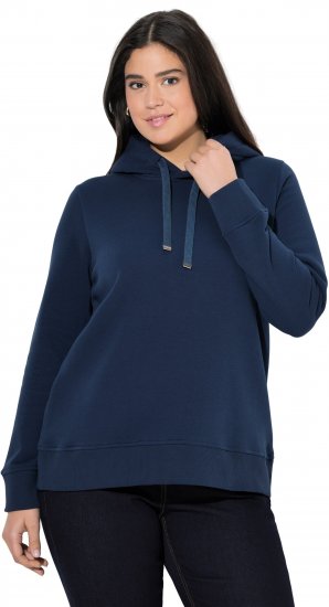 Ulla Popken Relaxed Fit Long Sleeve Hoodie Navy - Суичъри & cуичъри с качулка - 
