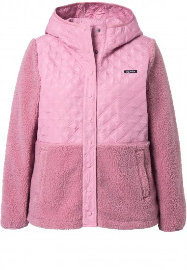 Ulla Popken Mixed Texture Hoodie Wildberry - Суичъри & cуичъри с качулка - 