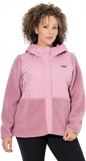 Ulla Popken Mixed Texture Hoodie Wildberry - Суичъри & cуичъри с качулка - 
