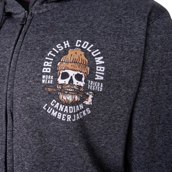 Kam Jeans 7086 British Columbia Chain Yarn Hoodie Jet Black - Суичъри & cуичъри с качулка - мъжки суичъри големи размери