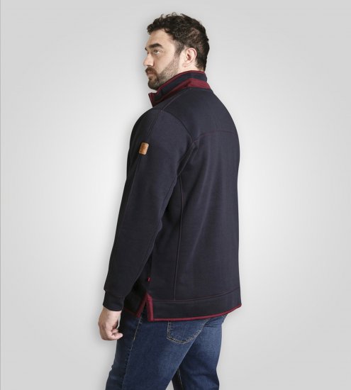 Duke Leicester Quarter Neck Fleece Sweatshirt Navy TALL - TALL cуичъри - 
