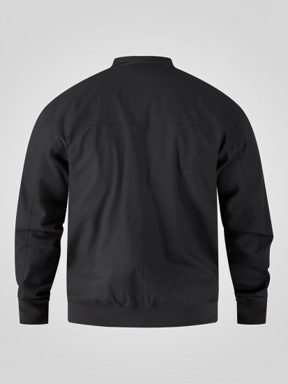 D555 Kent Elastic Rib Hem & Cuffs Harrington Jacket Black - Якета - мъжки якета големи размери