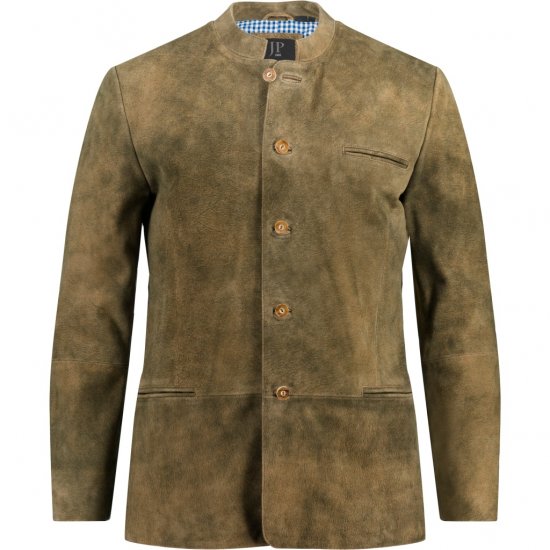JP1880 Traditional Jacket Janker Goat Suede Brown - Празнично облекло - Празнично облекло – За да празнувате стилно и удобно