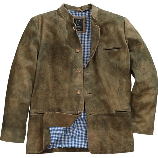JP1880 Traditional Jacket Janker Goat Suede Brown - Празнично облекло - Празнично облекло – За да празнувате стилно и удобно