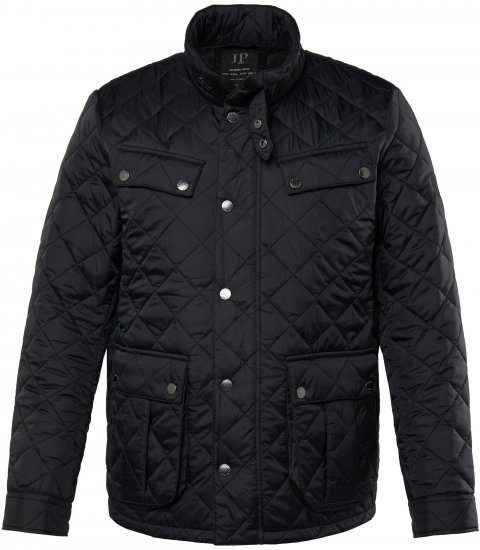 JP1880 Quilted with Multiple Pockets Jacket Black - Якета - мъжки якета големи размери