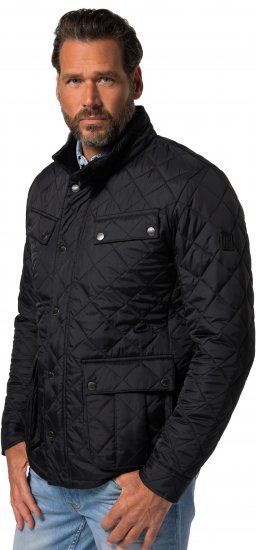 JP1880 Quilted with Multiple Pockets Jacket Black - Якета - мъжки якета големи размери