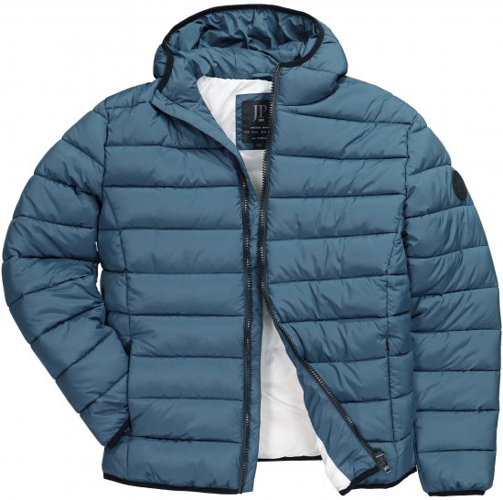 JP1880 Quilted Hooded Jacket Deep Blue - Якета - мъжки якета големи размери