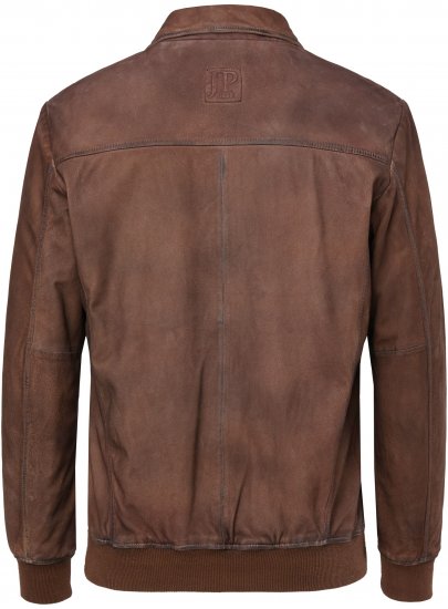 JP1880 Finest Goat Suede Leather Blouson Tobacco Brown - Якета - мъжки якета големи размери