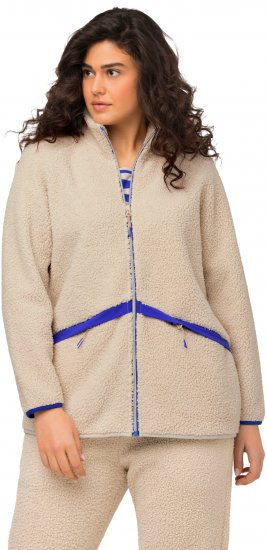Ulla Popken Teddy Fleece Jacket Vanilla - Якета - 
