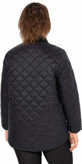 Ulla Popken Quilted Water Repellent Shirt Jacket Black - Якета - 