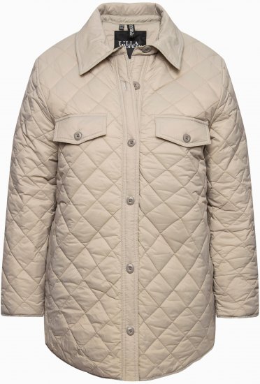 Ulla Popken Quilted Water Repellent Shirt Jacket Medium Grey - Якета - 