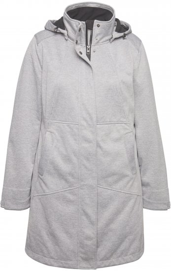 Ulla Popken HYPRAR Melange Softshell Jacket Grey Melange - Якета - 