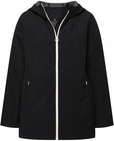 Ulla Popken HYPRAR Water Repellent Softshell Jacket Black - Якета - 