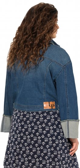 Ulla Popken Wide Cuff Denim Jacket Blue Denim - Якета - 