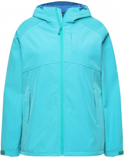 Ulla Popken Softshell Contrast Color Jacket Turquoise - Якета - 