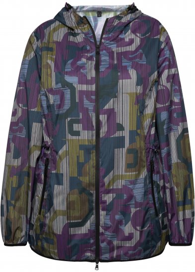 Ulla Popken Abstract Print Lightweight Rain Jacket Mixed Colors - Якета - 