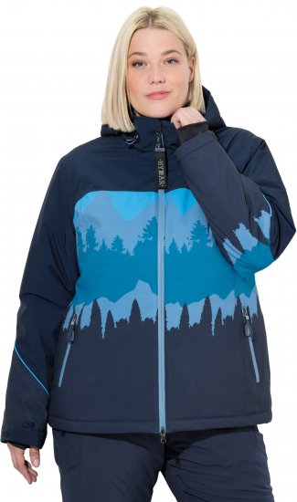 Ulla Popken Landscape Print Triple Function Performance Jacket Navy - Якета - 
