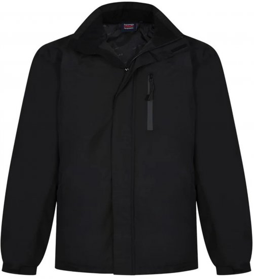 Espionage JT121 Padded Waterproof Coat Black - Якета - мъжки якета големи размери