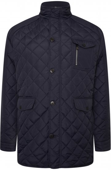 Kam Jeans KV139 Heritage Quilted Parka Jacket Navy - Якета - мъжки якета големи размери