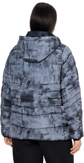 Ulla Popken HYPRAR Quilted Abstract Print Jacket Black - Якета - 