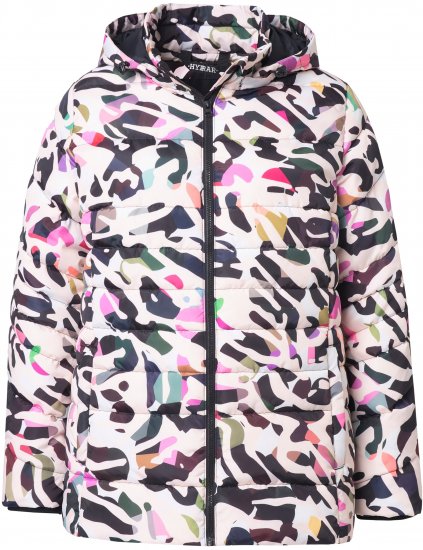 Ulla Popken HYPRAR Water-Repellent Allover Print Jacket Pale Beige - Якета - 