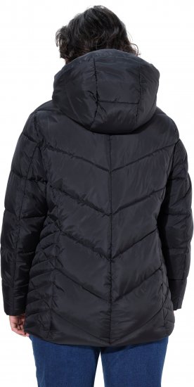 Ulla Popken HYPRAR Reflective Detail Quilted Jacket Black - Якета - 