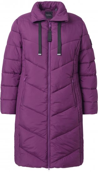 Ulla Popken HYPRAR Longline Water Repellent Jacket Plum - Якета - 