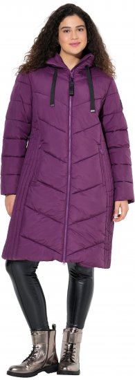 Ulla Popken HYPRAR Longline Water Repellent Jacket Plum - Якета - 