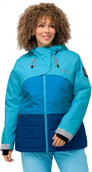 Ulla Popken HYPRAR Colorblock Fully Lined Ski Jacket Bright Turquoise - Якета - 