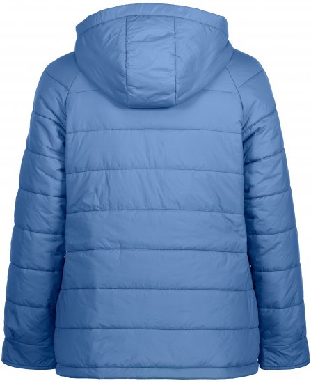 Ulla Popken Reversible Butterfly Print Fully Lined Quilted Jacket Blue Denim - Якета - 