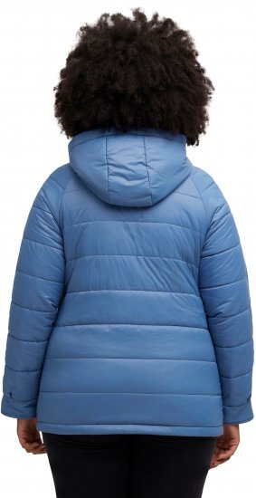 Ulla Popken Reversible Butterfly Print Fully Lined Quilted Jacket Blue Denim - Якета - 