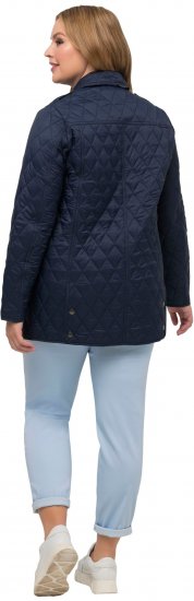 Ulla Popken Quilted Jacket with Plaid Lining Navy - Якета - 