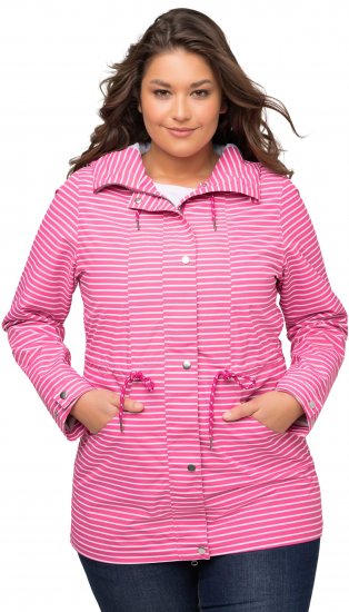 Ulla Popken HYPRAR Striped Triple Function Jacket Fuchsia Pink - Якета - 