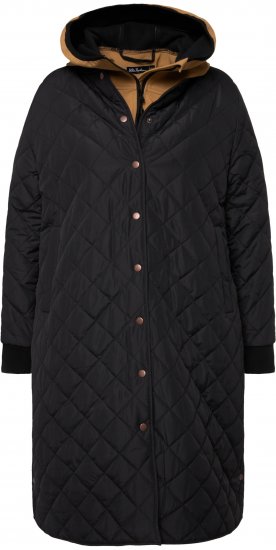 Ulla Popken 2-in-1 Quilted Fleece Lined Coat Black - Якета - 