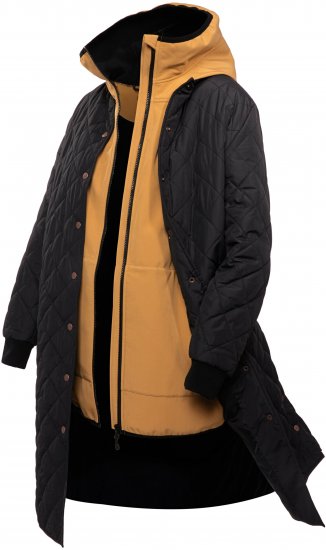 Ulla Popken 2-in-1 Quilted Fleece Lined Coat Black - Якета - 