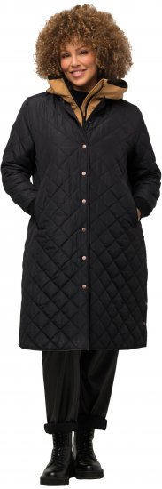 Ulla Popken 2-in-1 Quilted Fleece Lined Coat Black - Якета - 