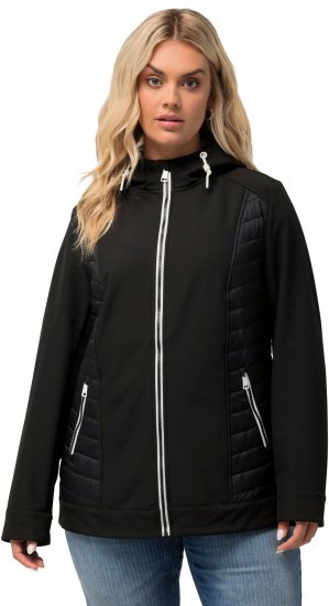Ulla Popken Hyprar Quilt Mix Jacket Black - Якета - 