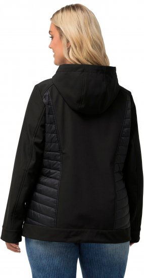 Ulla Popken Hyprar Quilt Mix Jacket Black - Якета - 