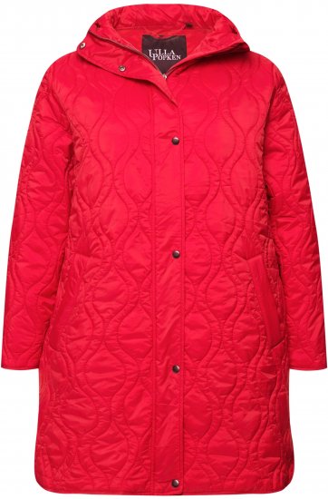 Ulla Popken HYPRAR Quilted Water-Repellent Jacket Red Salsa - Якета - 