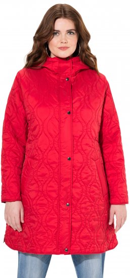 Ulla Popken HYPRAR Quilted Water-Repellent Jacket Red Salsa - Якета - 