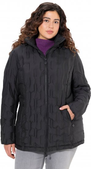 Ulla Popken HYPRAR Channel Quilted Jacket Black - Якета - 