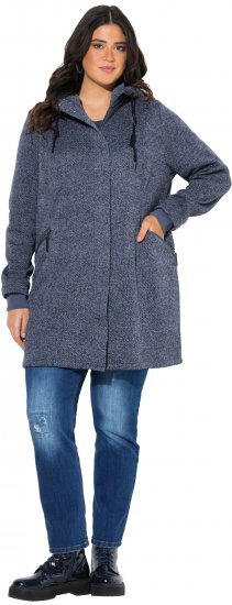 Ulla Popken Knit Fleece-Lined Jacket Navy - Якета - 